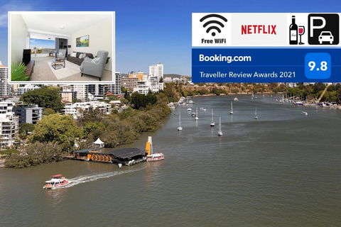 Amazing River View - 3 Bedroom Apartment - Brisbane CBD - Netflix - Fast Wifi - Carpark - Tourism Hervey Bay 0